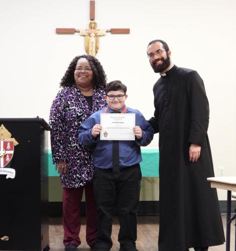 2025 Student of the Year, 5th Grade, second place. 