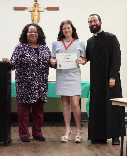 2025 Student of the Year, 8th Grade, second place. 