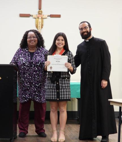 2025 Student of the Year, 8th Grade, winner. 