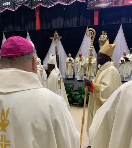 Attending ordination and installation of bishop of Houma-Thibodaux