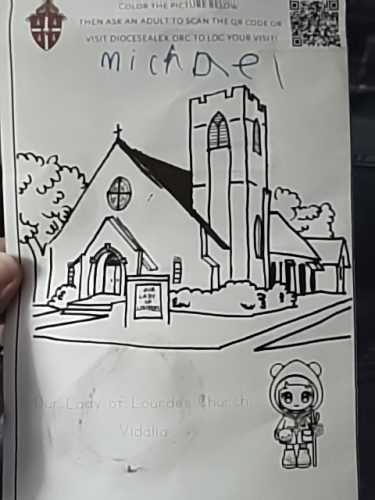 Our Lady of Lourdes by Michael J. age 8