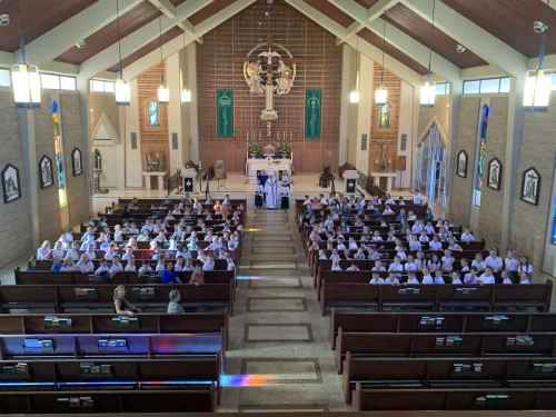 Bishop Robert Marshall visited St. Mary's Assumption School in Cottonport on the  first day of classes for the 2025-2026 school year. 