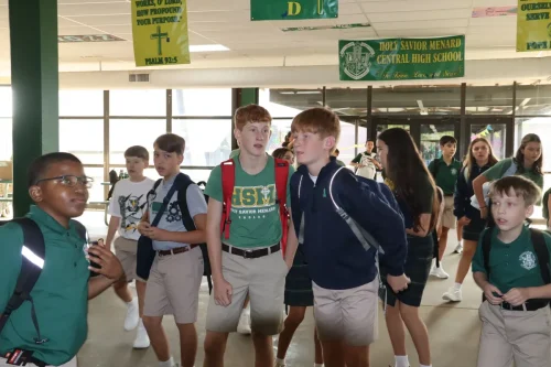 1st day of 2026-27 school year at Holy Savior Menard High School, Alexandria,