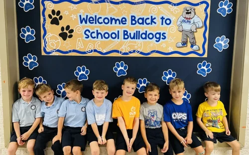 1st day of 2026-27 school year at Our Lady of Prompt Succor School, Alexandria. 
