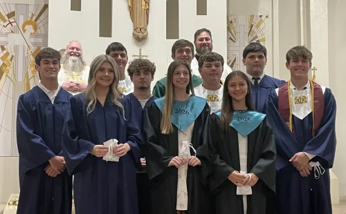 Baccalaureate Mass at Sacred Heart Church, Moreauville.