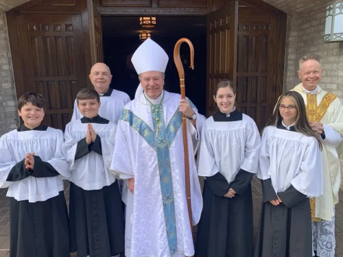 Bishop Robert Marshall celebrates school Mass at St. Frances Cabrini School
