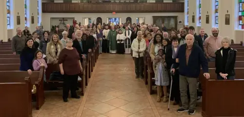 Bishop Marshall celebrated Mass at St. Paul the Apostle Church in Mansura