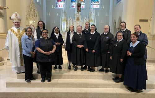 Bishop and sisters representing the various convents within the Diocese.