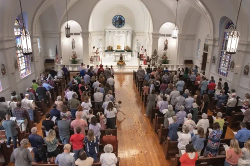 St. Therese statue at St. Anthony of Padua Church, Bunkie