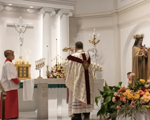 St. Therese statue at St. Anthony of Padua Church, Bunkie