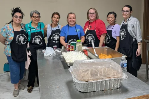 Fiesta! Dinner for our Hispanic Community. Catholic Charities hosted an event on Saturday, Aug. 30, for the beautiful families in our Forest Hill and Glenmora Church parishes. A huge thank you to the St Rita Hispanic Cooking Team for preparing our delicious dinner, to our Diocese of Alexandria Teresian Sisters, to our Diocesan Director of Hispanic Ministries, Jonathan Felix, and to all our guests who joined us for this celebration, all made possible by Healthy Blue grant funding!
