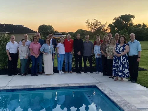 Cathedral's Adult Altar Servers attend dinner hosted by Deacon Richard Mitchell