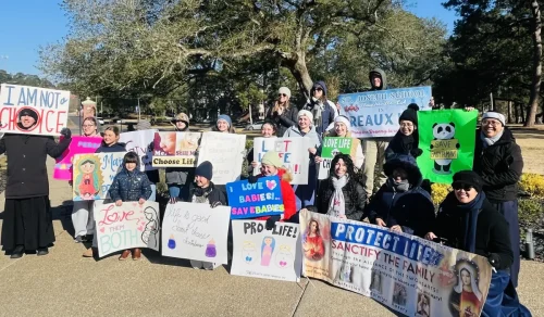 Students from St. Joseph School in Plaucheville participated in the Cenla March for Life.