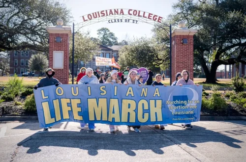 Students from St. Joseph School in Plaucheville participated in the Cenla March for Life.
