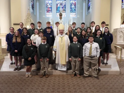 Representatives of Holy Savior Menard Jr. and High School in Alexandria