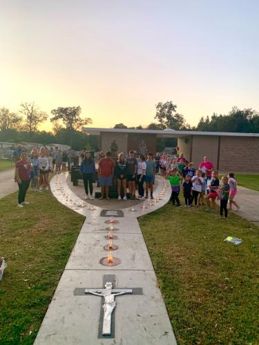 Outdoor Rosary at St Francis de Sales in Echo
