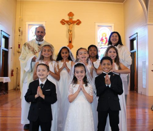 First Holy Communion at St. Augustine Church, Isle Brevelle.