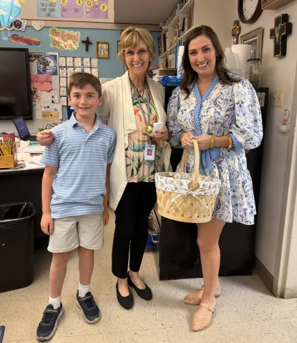 Congratulations to Mrs. Susan McNeal, a 2nd-grade teacher at OLPS. She was recognized as one of the Alexandria Emergency Hospital's Golden Egg Teachers