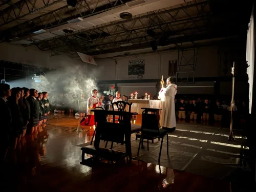Adoration at Holy Savior Menard High School