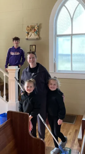 Nativity of the Blessed Virgin Mary Church in Campti had their semi-annual graveyard, grounds, and church cleaning on March 28 concluding with lunch/fellowship.