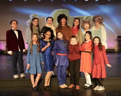 The OLPS annual school play, Willy Wonka Jr., was performed at Lagniappe Theater the weekend of January 23-25. Over 65 students in Kindergarten through 6th grade managed to perform twice despite bad weather shutting everything down Saturday evening.
