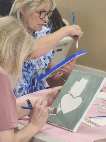 Paint and Pray event held at St. Francis Xavier Cathedral, Alexandria