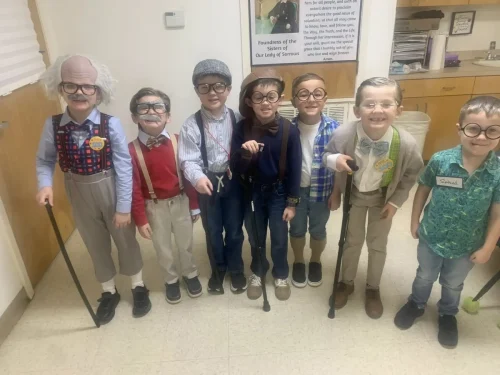 Sacred Heart School celebrates Day 100 with 100 year olds!