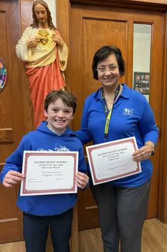 Sacred Heart School 5th Grade Student of the Year.