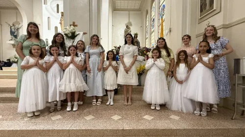 Sacred Heart School May Crowning at Sacred Heart Church, Moreauville