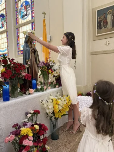 Sacred Heart School May Crowning at Sacred Heart Church, Moreauville