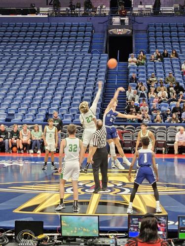 St Joseph School Basketball plays in the New Orleans Pelicans Arena