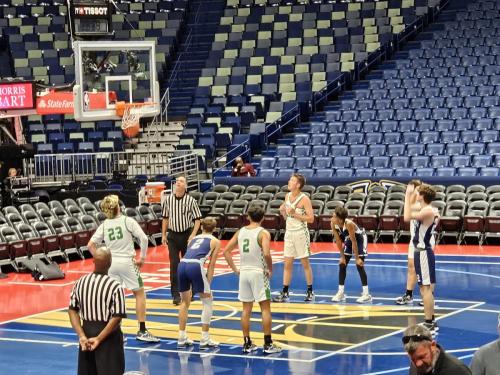 St Joseph School Basketball plays in the New Orleans Pelicans Arena