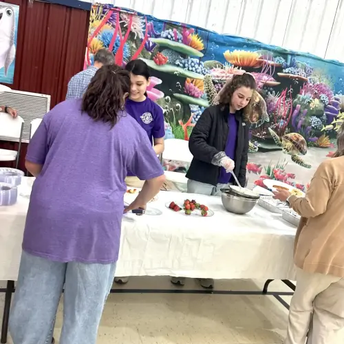 St. Frances Cabrini Youth groups sponsored a Lenten supper after Stations of the Cross on March 28.The youth group supplied the food and served the meal. Everyone enjoyed the fellowship with guests from other parishes. 