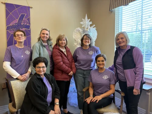 The Altar Society of St. Joseph Church, Marksville recited the rosary with residents at Hessmer Nursing Home. 