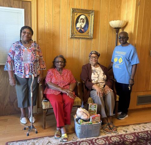 St Anthony of Padua Bunkie, Knights of Peter Claver Auxiliary donate baskets at Christmas