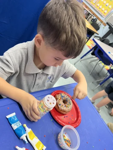 St. Joseph Elementary PRe-K Donut day.