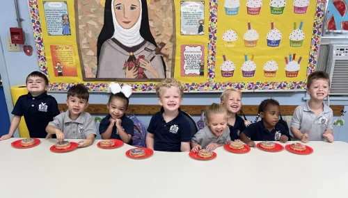 St. Joseph Elementary Pre-K Donut day.
