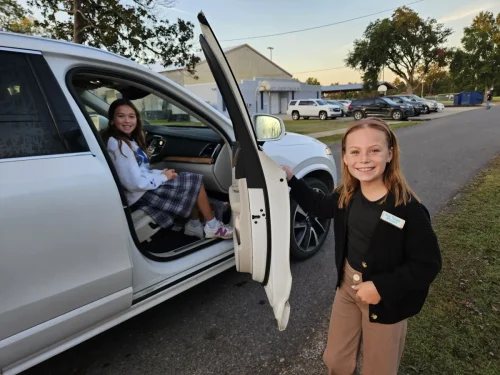 St. Joseph Elementary school's Principal-for-a-day.