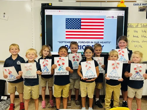 St. Joseph School Kindergarten's 9-11 project.