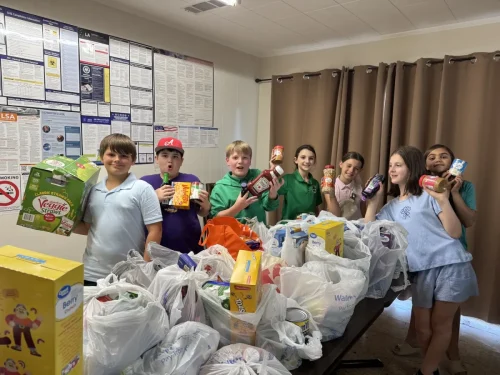 St. Joseph Church (Marksville) CCD and St. Joseph Altar Society partnered during Lent to collect non-perishable food items to fill St. Joseph's food pantry.  CCD students helped to organize the items and restock the shelves.   