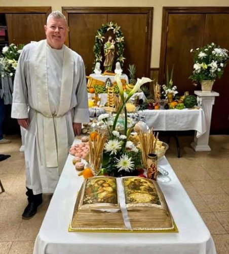 Our Lady of Lourdes Church in Winnfield celebrated the feast day of St. Joseph on March 19. Pastor, Fr. Louis Sklar, blessed the altar and following the blessing everyone received silk bags with blessed bread, St. Joseph medals, holy cards, and of course fava beans. 