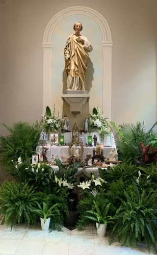 St. Joseph Altar at Sacred Heart of Jesus Church, Pineville