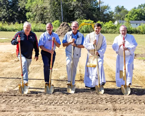 St. Joseph Church in St. Joseph, LA broke ground on a new Church Hall. 