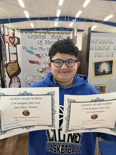 Sacred Heart School, Moreauville, Religion Fair. “Corporal Works of Mercy”